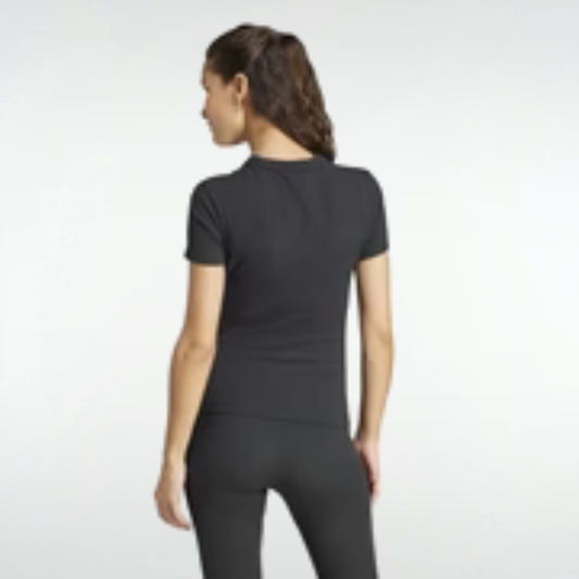 Remera Adidas Ribbed Fitted (Pre mamá) - Negro