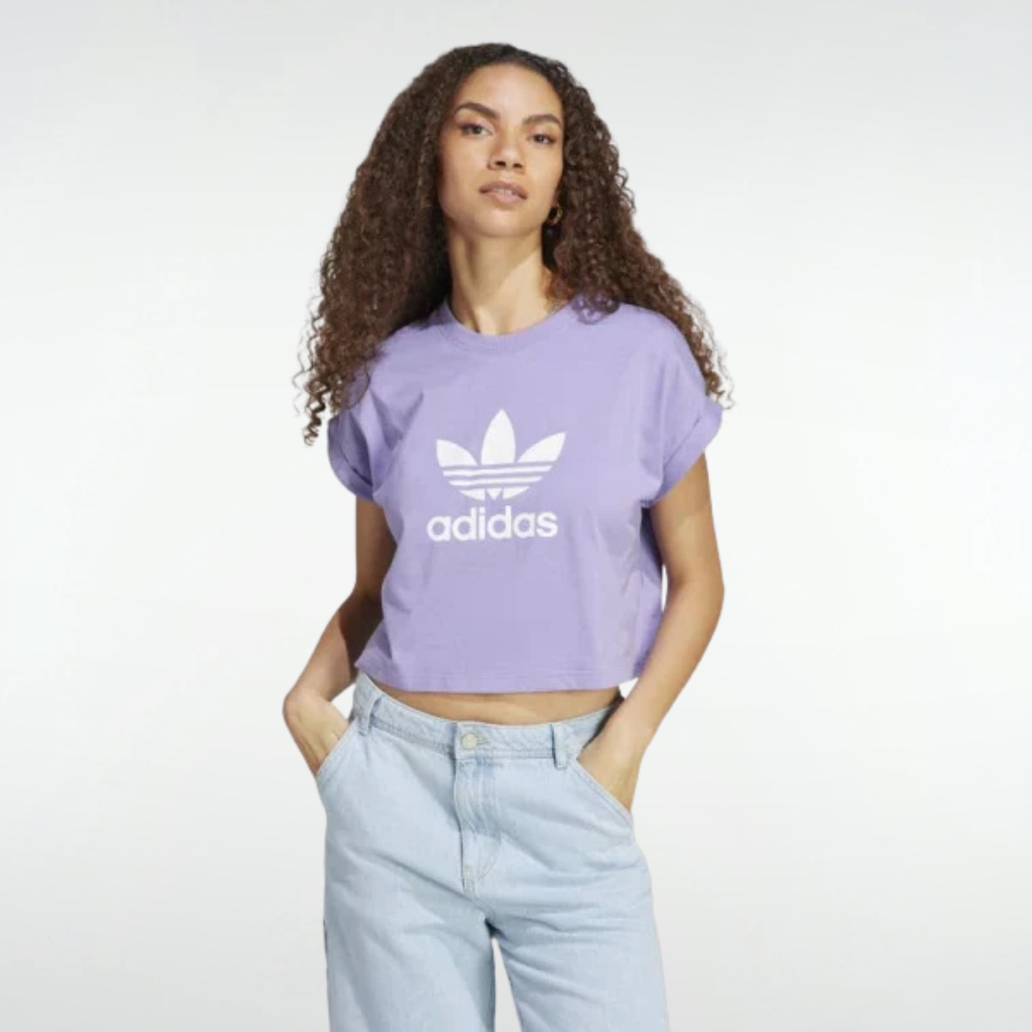 Remera Adidas Cropped - Violeta