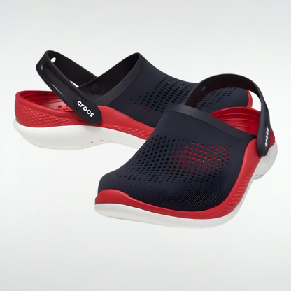 Crocs Literide™ 360 Sandalias Unisex Cómodas Y Ligeras - Negras con rojo