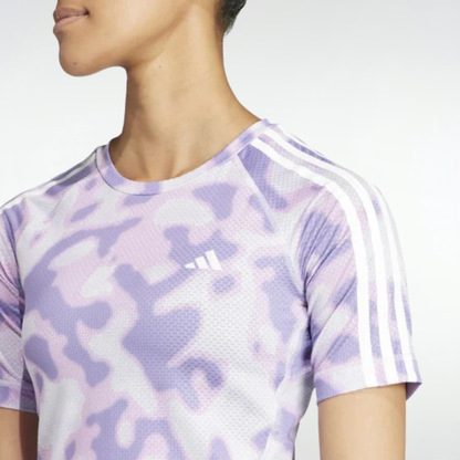 Remera Adidas Own The Run 3 Rayas - Violeta