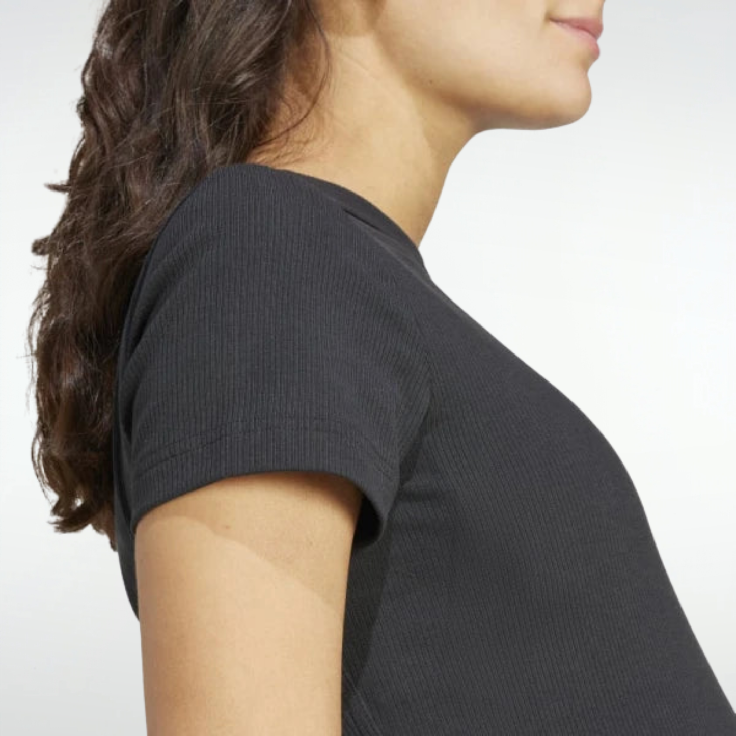 Remera Adidas Ribbed Fitted (Pre mamá) - Negro
