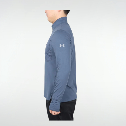 Buzo Under Armour Launch Trail ¼ zip- Azul gris