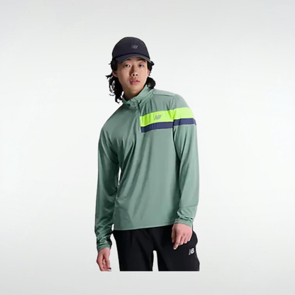 Buzo New Balance Accelerate Half Zip - Verde
